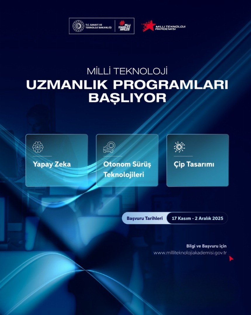 Milli Teknoloji Uzmanlık Programlarına 2 Aralık 2025 tarihine kadar başvuru yapılabilecek…