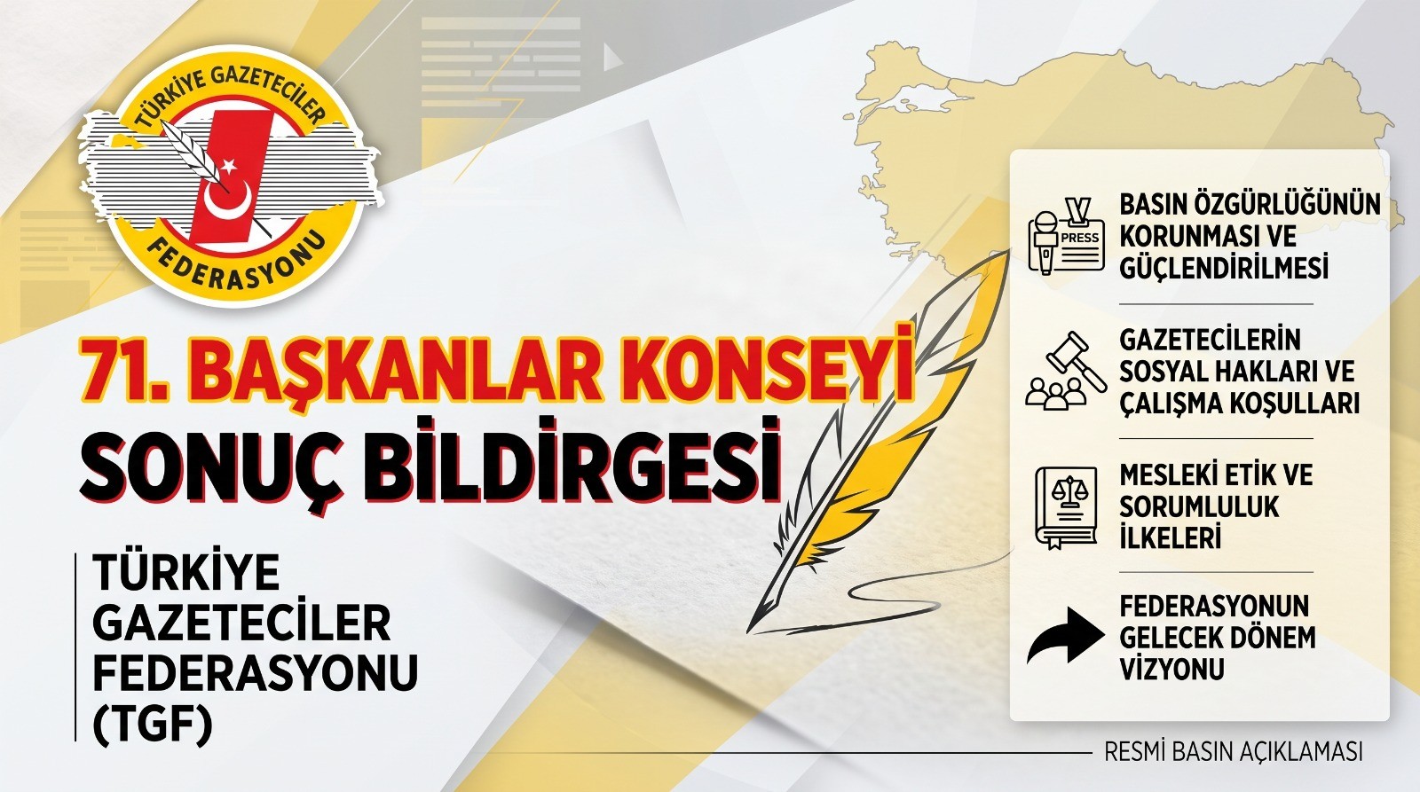 TGF 71.BALIKESİR BAŞKANLAR KONSEYİ SONUÇ BİLDİRGESİ YAPAY ZEKA KULLANILMALI ANCAK ESİRİ OLUNMAMALI