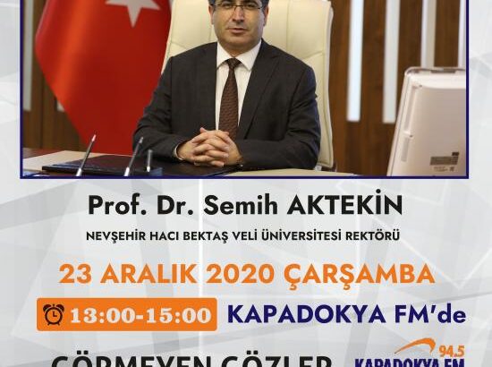  Rektör Aktekin Kapadokya FM’in konuğu