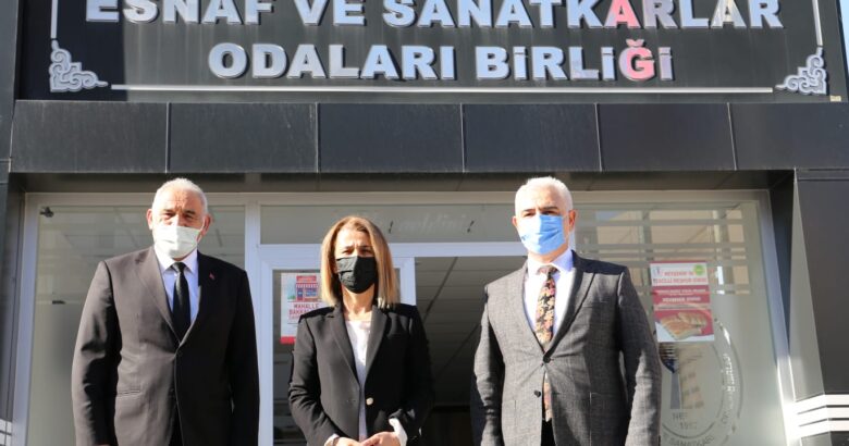  Nevşehir Valisi BECEL Nevşehir Esnaf Odaları Birliğini Ziyaret Etti