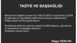 RAGIP ÖZALTIN’DAN TAZİYE MESAJI