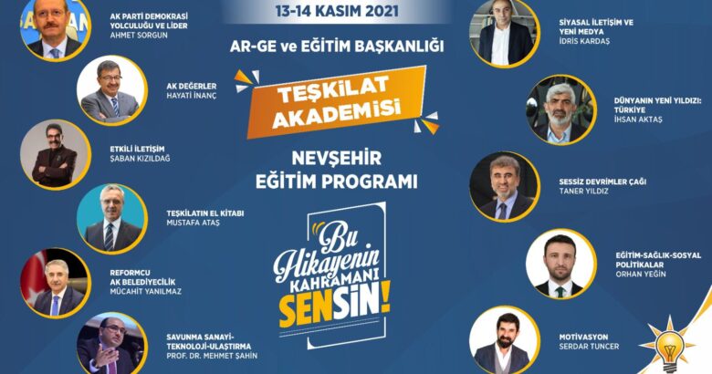  AK Parti Teşkilat Akademisi Nevşehir’de düzenlenecek