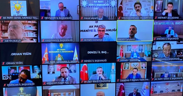  AK Partide il başkanları toplantısı online yapıldı