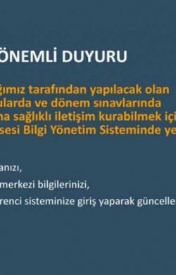 Açık öğretim liselilere bilgilerinizi güncelleyin çağrısı