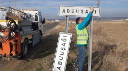 Trafik işaret levhalarının da bakım onarımı yapıldı