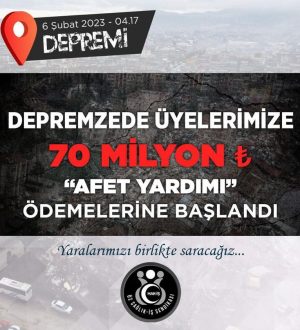 Öz Sağlık-İş depremden etkilenen üyelerine yardım yapacak