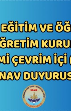 Çevrim içi (online) sınav duyurusu