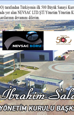 Salaş, İlk 500’e giren NEVSAC Firmasını Kutladı